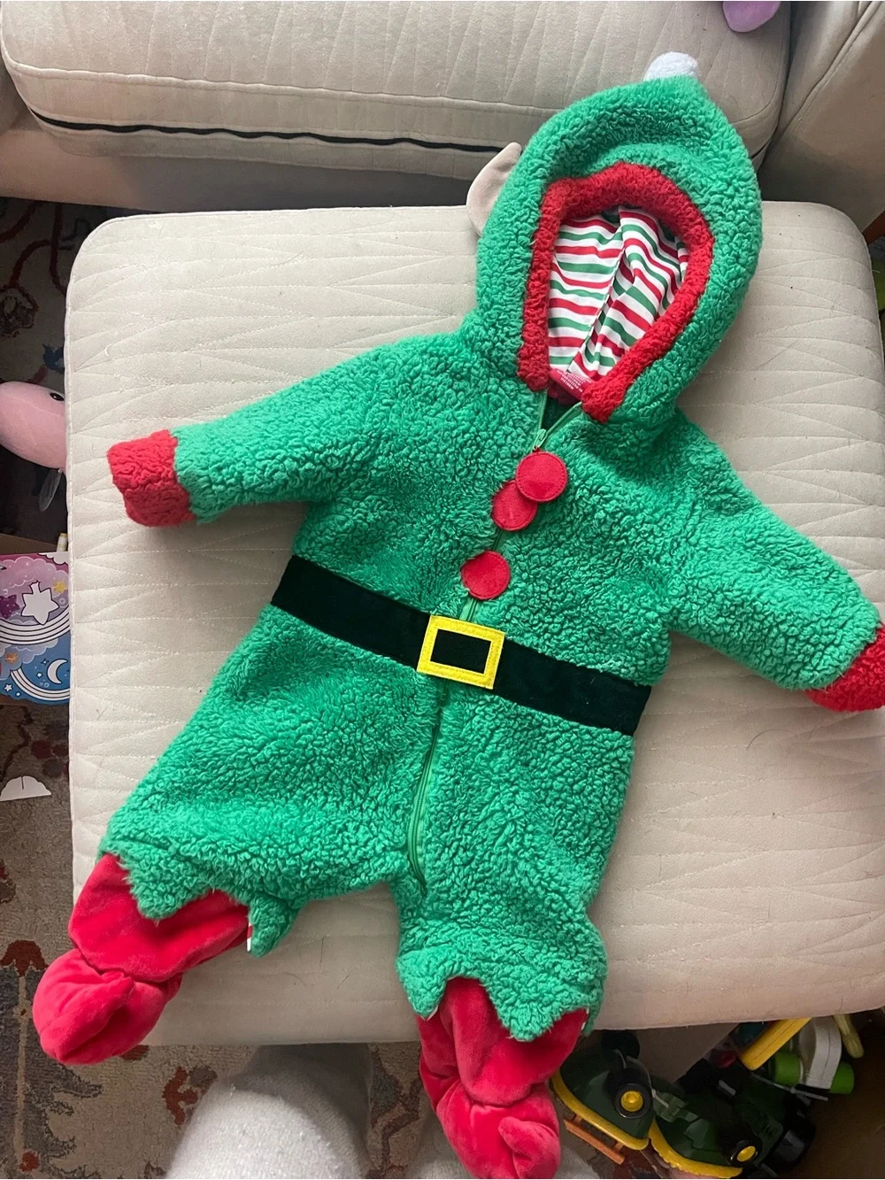 Green Elf Sherpa Baby Costume